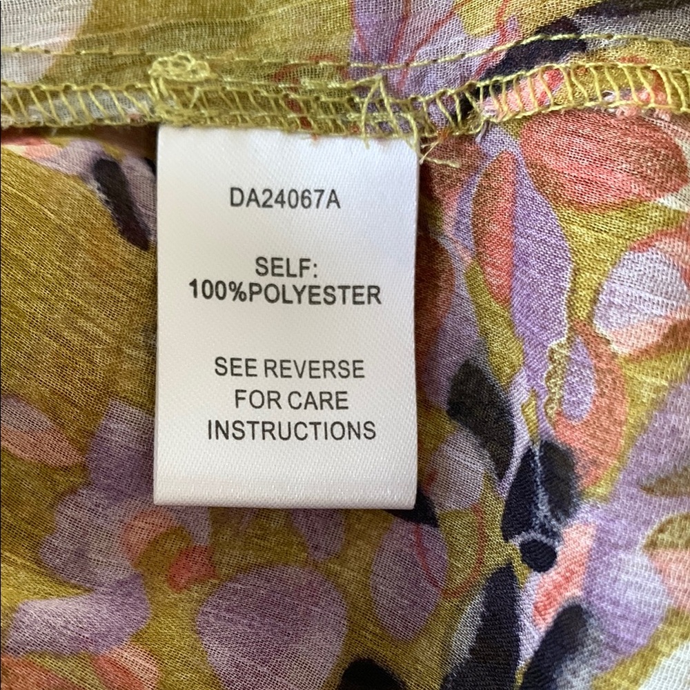 Aakaa Floral Swim Coverup in Yellow and Pink - Picture 7 of 7